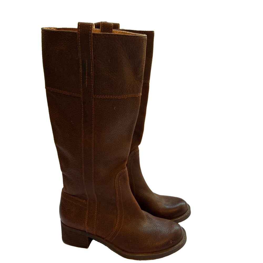 Lucky Brand Women’s lk Heloise Brown Leather Tall Riding Boots Size 7.5 US